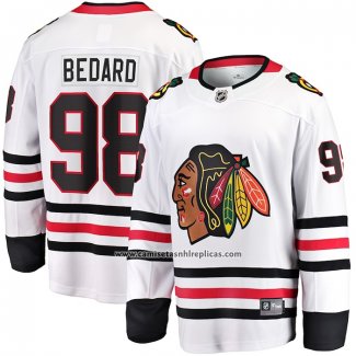 Camiseta Hockey Chicago Blackhawks Connor Bedard Segunda Breakaway Blanco