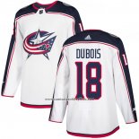 Camiseta Hockey Columbus Blue Jackets 18 Dubois Road Autentico Blanco