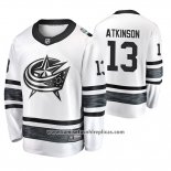 Camiseta Hockey Columbus Blue Jackets Cam Atkinson 2019 All Star Blanco