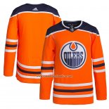 Camiseta Hockey Edmonton Oilers Primera Autentico Pro Naranja