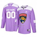 Camiseta Hockey Florida Panthers Personalizada Violeta