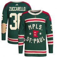 Camiseta Hockey Minnesota Wild Mats Zuccarello 2022 Winter Classic Autentico Verde