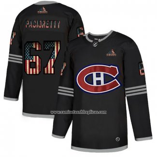 Camiseta Hockey Montreal Canadiens Max Pacioretty 2020 USA Flag Negro