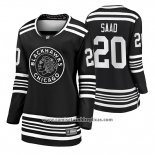 Camiseta Hockey Mujer Chicago Blackhawks Brandon Saad Premier Alternato Negro