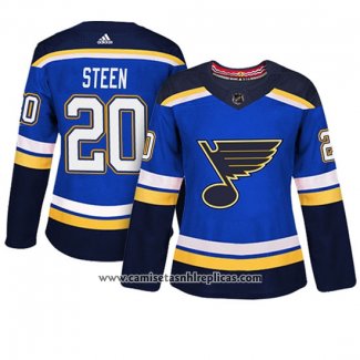 Camiseta Hockey Mujer St. Louis Blues Segunda Personalizada Blanco