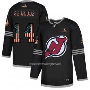 Camiseta Hockey New Jersey Devils Genrique 2020 USA Flag Negro