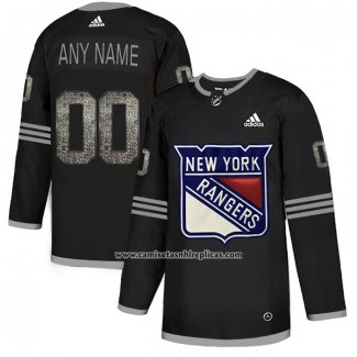 Camiseta Hockey New York Rangers Personalizada Black Shadow