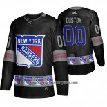 Camiseta Hockey New York Rangers Personalizada Breakaway Negro