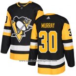 Camiseta Hockey Nino Pittsburgh Penguins 30 Matt Murray Negro Primera Autentico Stitched