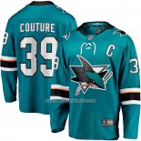 Camiseta Hockey San Jose Sharks Logan Couture Primera Breakaway Verde