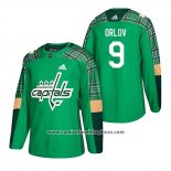 Camiseta Hockey Washington Capitals Dmitry Orlov 2018 St. Patrick's Day Verde