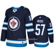 Camiseta Hockey Winnipeg Jets Tyler Myers Primera Autentico Azul