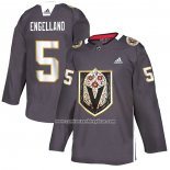 Camiseta Vegas Golden Knights Deryk Engelland Dia De Los Muertos Gris