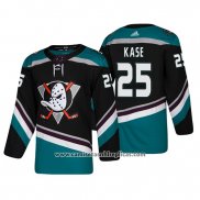 Camiseta Hockey Anaheim Ducks Ondrej Kase Alternato 25th Aniversario Autentico Negro