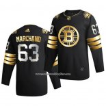 Camiseta Hockey Boston Bruins Brad Marchand Golden Edition Limited Autentico 2020-21 Negro