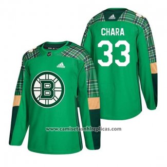 Camiseta Hockey Boston Bruins Zdeno Chara 2018 St. Patrick's Day Verde