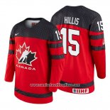 Camiseta Hockey Canada Cameron Hillis 2018 IIHF World Championship Jugador Rojo