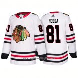 Camiseta Hockey Chicago Blackhawks 81 Marian Hossa Segunda 2018 Blanco