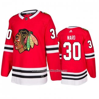 Camiseta Hockey Chicago Blackhawks Cam Ward Primera Rojo