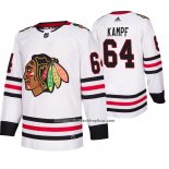 Camiseta Hockey Chicago Blackhawks David Kampf Segunda Autentico Blanco