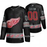 Camiseta Hockey Detroit Red Wings Personalizada Breakaway Negro