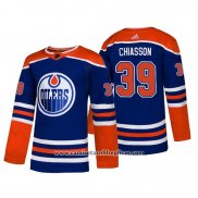 Camiseta Hockey Edmonton Oilers Alex Chiasson Alternato Autentico Azul