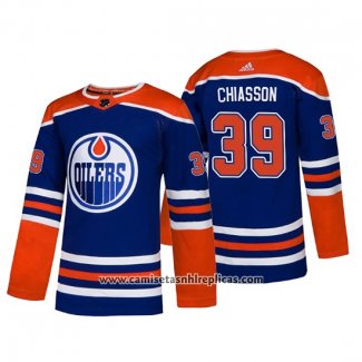 Camiseta Hockey Edmonton Oilers Alex Chiasson Alternato Autentico Azul