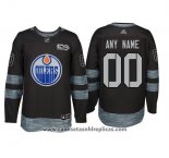 Camiseta Hockey Edmonton Oilers Personalizada Negro