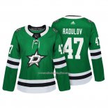 Camiseta Hockey Mujer Dallas Stars 47 Alexander Radulov Autentico Jugador Verde