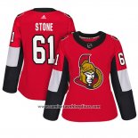 Camiseta Hockey Mujer Ottawa Senators 61 Mark Stone Adizero Jugador Primera Rojo