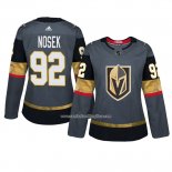 Camiseta Hockey Mujer Vegas Golden Knights 92 Tomas Nosek Primera Adizero Gris