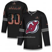 Camiseta Hockey New Jersey Devils Martin Brodeur 2020 USA Flag Negro