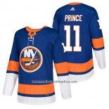 Camiseta Hockey New York Islanders 11 Shane Prince Autentico Primera 2018 Azul