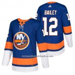 Camiseta Hockey New York Islanders 12 Josh Bailey Autentico Primera 2018 Azul