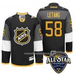 Camiseta Hockey Pittsburgh Penguins 58 Kris Letang 2016 All Star Negro