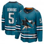 Camiseta Hockey San Jose Sharks Matt Benning Primera Breakaway Verde