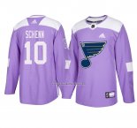 Camiseta Hockey St. Louis Blues 10 Brayden Schenn Violeta