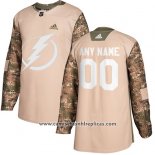 Camiseta Hockey Tampa Bay Lightning Camuflaje Autentico 2017 Veterans Day Stitched Personalizada