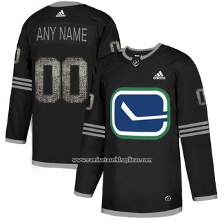 Camiseta Hockey Vancouver Canucks Black Shadow Personalizada