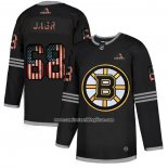 Camiseta Hockey Boston Bruins Jaromir Jagr 2020 USA Flag Negro