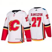 Camiseta Hockey Calgary Flames 27 Dougie Hamilton Segunda Premier 2017-2018 Blanco