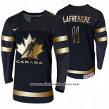 Camiseta Hockey Canada Alexis Lafreniere 2020 IIHF World Junior Championship Golden Edition Limited Negro