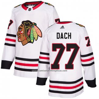 Camiseta Hockey Chicago Blackhawks 77 Kirby Dach Road Autentico Blanco