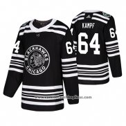 Camiseta Hockey Chicago Blackhawks David Kampf Winter Classic Negro