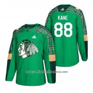 Camiseta Hockey Chicago Blackhawks Patrick Kane 2018 St. Patrick's Day Verde