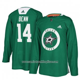 Camiseta Hockey Dallas Stars Jamie Benn New Season Practice Verde