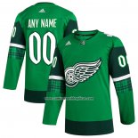 Camiseta Hockey Detroit Red Wings 2023 St. Patrick's Day Autentico Personalizada Verde