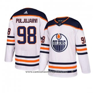 Camiseta Hockey Edmonton Oilers Jesse Puljujarvi Segunda Blanco