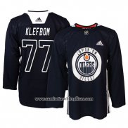 Camiseta Hockey Edmonton Oilers Oscar Klefbom Practice Azul