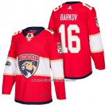 Camiseta Hockey Florida Panthers 16 Aleksander Barkov Autentico Primera 2018 Rojo